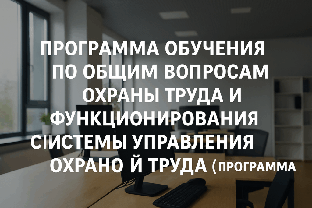 Программа обучения по общим вопросам охраны труда и функционирования системы управления охраной труда